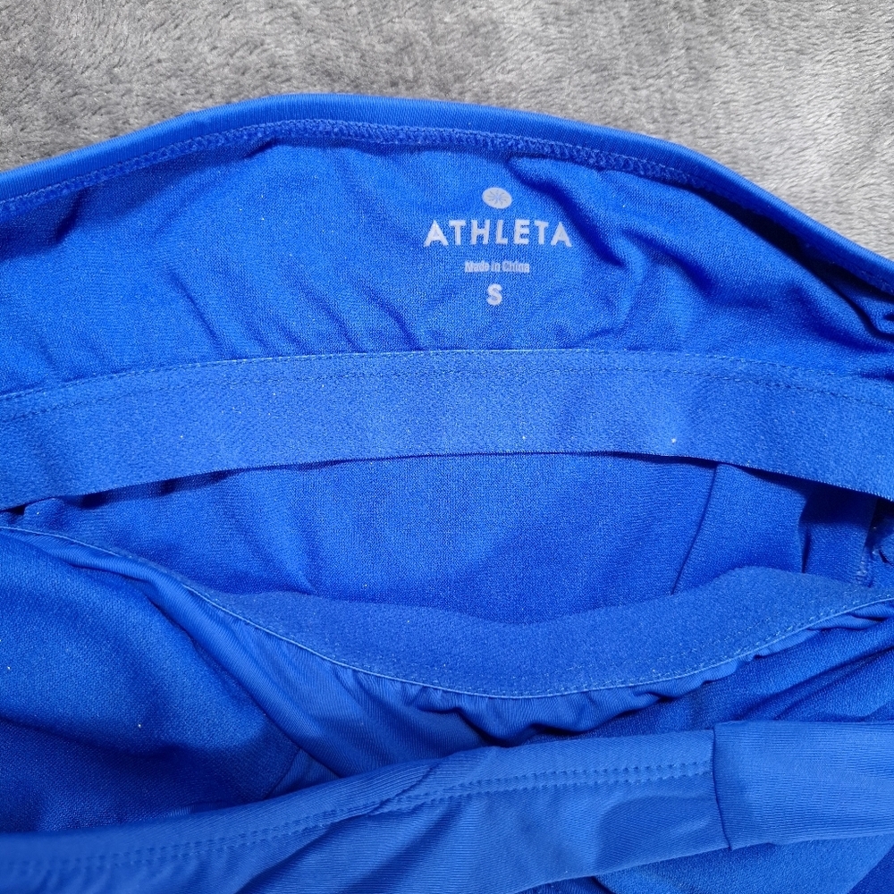 Athleta Shirrendipity Halter Tankini Swim Top Blue Size Small - Picture 4 of 6